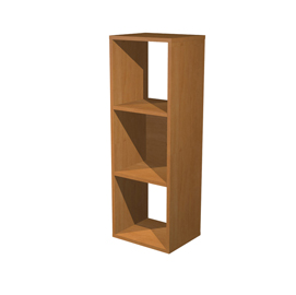 Libreria casellario rainbow - 3 caselle - 35,9x29,2x103,9 cm - noce chiaro - artexport