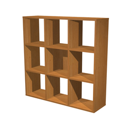 Libreria casellario rainbow - 9 caselle - 104,1x29,2x103,9 cm - noce chiaro - artexport