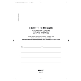 Libretto impianto climatizzazione emilia romagna - 297 x 210mm - 48 fogli - edipro