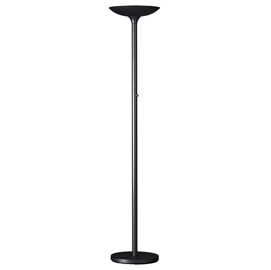 Lampada da terra varialux - a led - base diametro 30 cm - altezza 175/186  cm-  22w - nero - unilux