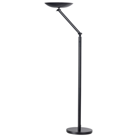Lampada da terra articolata varialux - a led - base diametro 30 cm - altezza 175/186 cm - 22w - nero - unilux