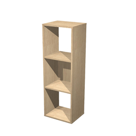 Libreria casellario rainbow - 3 caselle - 35,9x29,2x103,9 cm - rovere - artexport