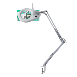 Lampada zoom - led 6w - lente di ingrandimento - bianco - unilux