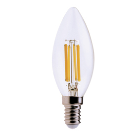 Lampada - led - candela - 6w - e14 - 3000k - luce bianca calda - mkc