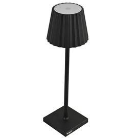 Lampada da tavolo a led - 10 x 10 x 38 cm - alluminio/pmma - nero - king collection