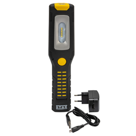 Lampada da lavoro alamo - con torcia led - nero/giallo - velamp