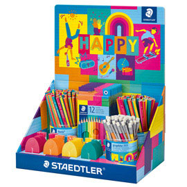Linea happy - cancelleria assortita - staedtler - expo 184 pezzi