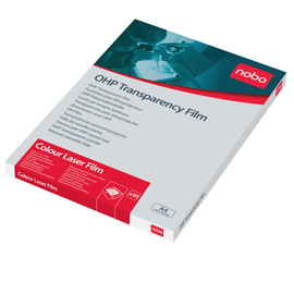 Lucido per stampanti laser color - a4 - 100 micron - nobo - conf. 50 pezzi