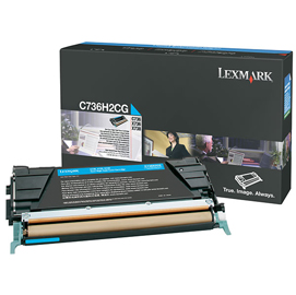Lexmark/ibm - toner - ciano - c736h2cg - non return program - 10.000 pag