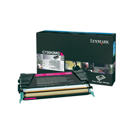 Lexmark/ibm - toner - magenta - c736h2mg - non return program - 10.000 pag