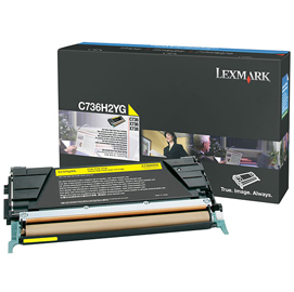 Lexmark/ibm - toner - giallo - c736h2yg - non return program - 10.000 pag