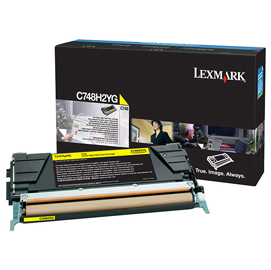 Lexmark/ibm - toner - giallo - c748h2yg - non return program - 10.000 pag