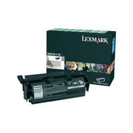 Lexmark/ibm - toner - nero - x654x11e - return program - 36.000 pag