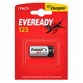 Micropila eveready  cr123  - litio - energizer- blister 1 pezzo