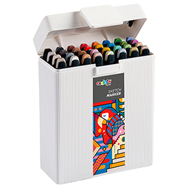 Marcatore sketch marker - colori assortiti - carioca plus - conf. 32 pezzi