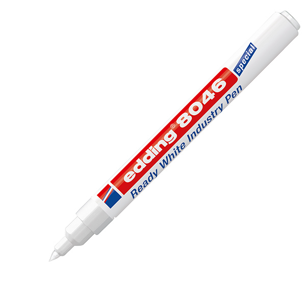 Marcatore industriale 8046 – permanente – 1 a 3 mm - bianco – edding