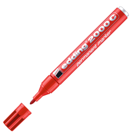 Marcatore edding 2000c  - punta tonda da 1,5mm a 3mm  - rosso - edding
