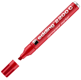 Marcatore edding 2200c - punta a scalpello da 1,5mm a 5,0mm - rosso  - edding