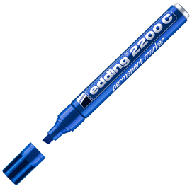 Marcatore edding 2200c - punta a scalpello da 1,5mm a 5,0mm - blu - edding