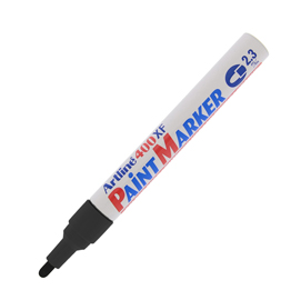 Marcatore artline paint marker a 400 - punta tonda 2,3mm - nero vernice - artline