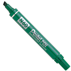 Marcatore permanente n60  - punta a scalpello 3,90-5,70mm - verde - pentel