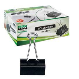 Molle double clips - 4,1 cm - nero - lebez - conf. 12 pezzi