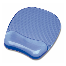 Mousepad con poggiapolsi in gel - blu trasparente - fellowes