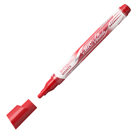 Marcatori whiteboard marker velleda liquid ink - punta tonda 2,2mm - rosso - bic