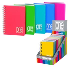 Mini quaderno one color - 8x12cm - 1rigo - 80fg - 80gr - spiralato - copertina ppl - blasetti