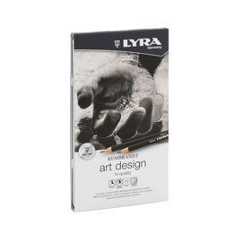 Matite rembrandt art design - lyra - astuccio metallo 12 matite assortite