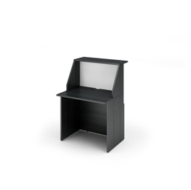 Modulo prestige reception sopralzo/desktop - 80x76,1x117 cm - nero venato/bianco - artexport