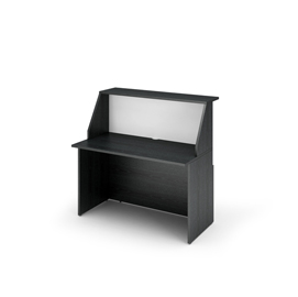 Modulo prestige reception sopralzo/desktop - 120x76,1x117 cm - nero venato/bianco - artexport