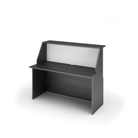 Modulo prestige reception sopralzo/desktop - 140x76,1x117 cm - nero venato/bianco - artexport