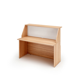 Modulo prestige reception sopralzo/desktop - 140x76,1x117cm - ciliegio arabis/bianco - artexport