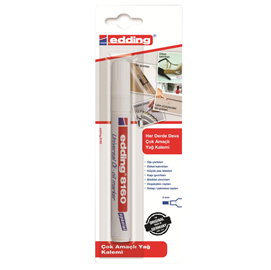 Marcatore ad olio universale 8180 - punta scalpello - tratto 4,0mm - trasparente - edding