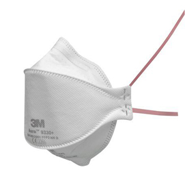 Mascherina aura 9330+ ffp3 - senza valvola - monouso - 3m - conf. 20 pezzi (imbustati singolarmente)