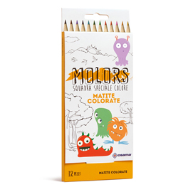 Matite colorate molors - osama - astuccio 12 pastelli colorati