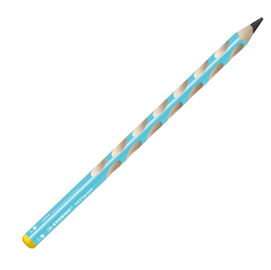 Matita in grafite easygraph - gradazione hb - fusto azzurro - per mancini - stabilo - conf. 6 pezzi