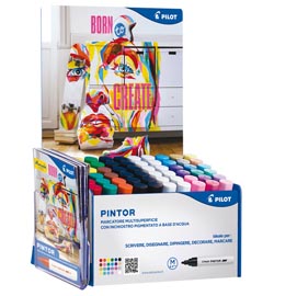 Marcatori pintor - colori assortiti - pilot - expo 106 pezzi
