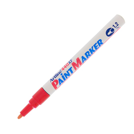 Marcatore permanente a vernice artline paint marker - punta 1,2mm tonda - rosso - artline
