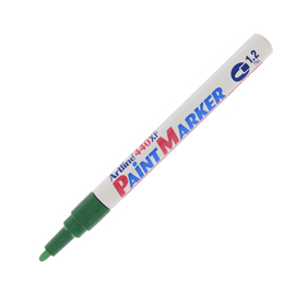 Marcatore permanente a vernice artline paint marker - punta 1,2mm tonda - verde - artline
