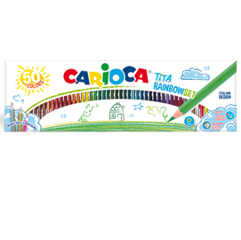 Matite colorate tita rainbow - 50 matite - colori assortiti - carioca