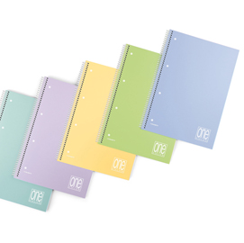 Maxiquaderno spiralato con fori one color pastel - a4 - quadretto 5mm - 80 fogli - 80gr - copertina ppl - blasetti