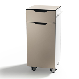 Mobile quadro advanced con anta e due maniglie - toffee - 45x45x100cm - durable