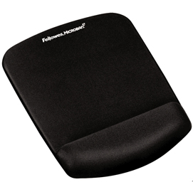 Mousepad con poggiapolsi in foamfusion microban plustouch - nero - fellowes