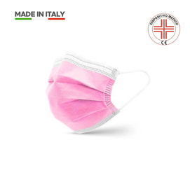 Mascherina chirurgica di classe ii - 3 veli - rosa
