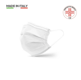 Mascherina chirurgica di classe ii - 3 veli - bianco