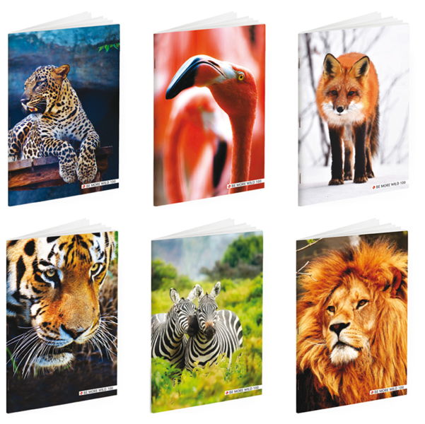 Maxiquaderno a4 36fg+2 100gr 5mm c/margine wild be more special 2020 bm