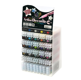 Marcatori decorite - punta tonda - colori assortiti - artline - espositore 156 pezzi