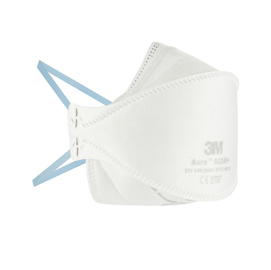 Mascherina aura 9320+ ffp2 - senza valvola - monouso - 3m - conf. 3 pezzi